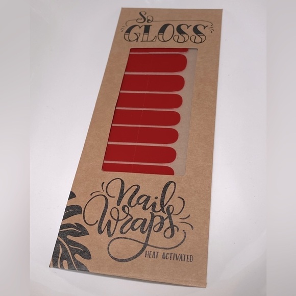 SO GLOSS Red Nail Wraps Heat Activated Made in Buffalo NY 5⭐️ Reviews - Picture 1 of 5